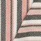 Bright Orange-Black-White Stripe Poly-Linen Dobby Woven Fabric By the Yard